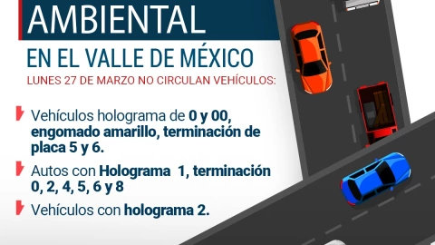Qué autos descansan por el Doble Hoy No Circula este lunes 27 de marzo de 2023