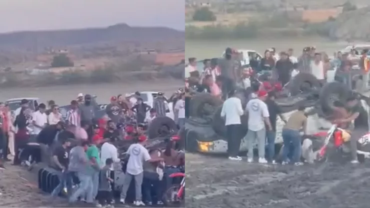 VIDEO ¡IMÁGENES SENSIBLES! Así quedó una camioneta durante un atascadero en Villa Juárez, Zacatecas