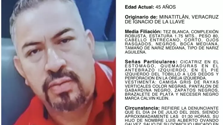 Luis Alberto Ovando desapareció Tuxtla
