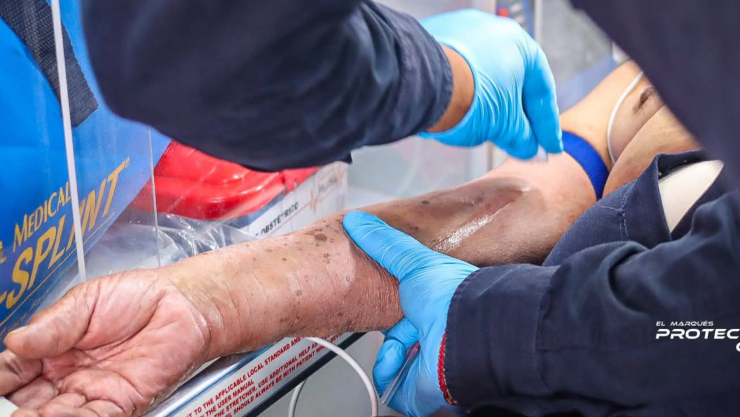 Adulto mayor sufre caída grave 6 de abril