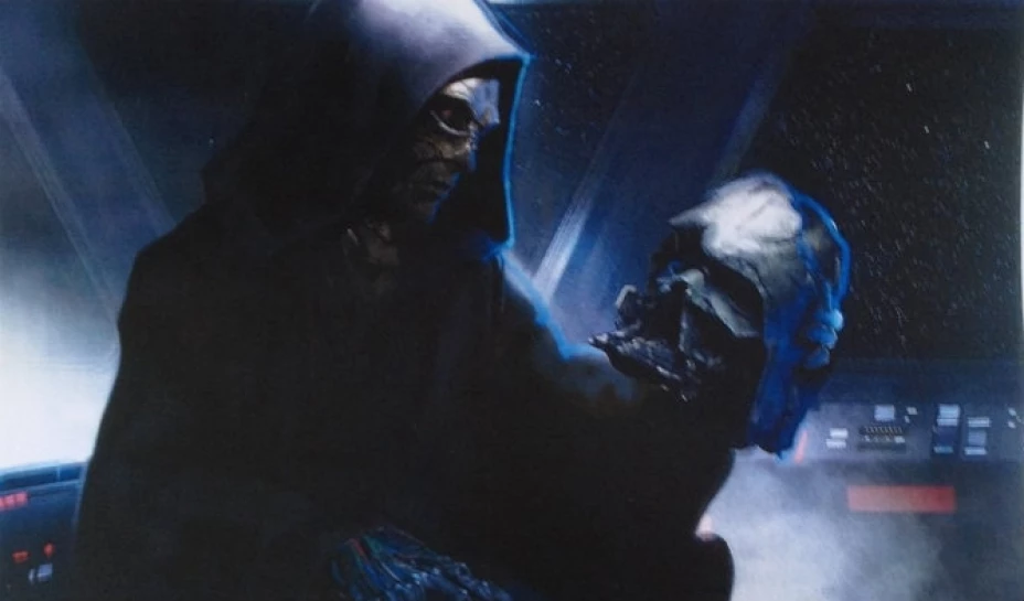 Los dibujos retratan a personajes y vehículos conocidos como el Halcón Milenario y el casco de Darth Vader