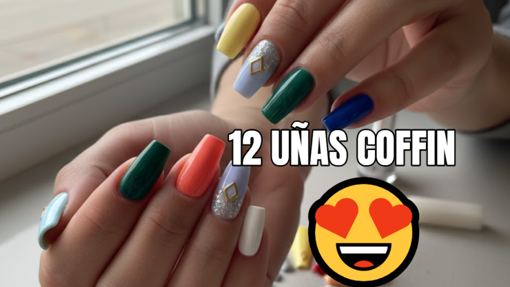 12 modelos de uñas coffin hermosos: hay de todos los colores y con diseños lindos