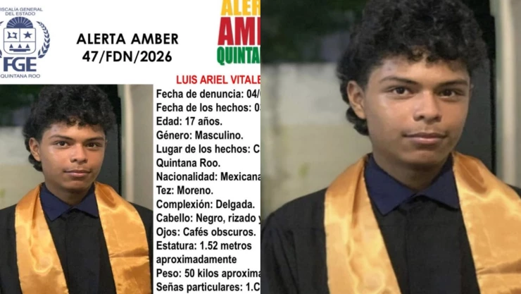 Desactivan Alerta AMBER en Cancún: Localizan a Luis Ariel Vitales Osorio, adolescente que estaba desaparecido