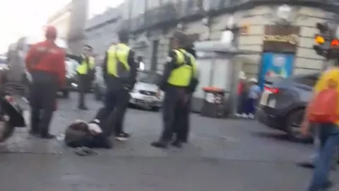 Mujer lesionada en el Centro Histórico