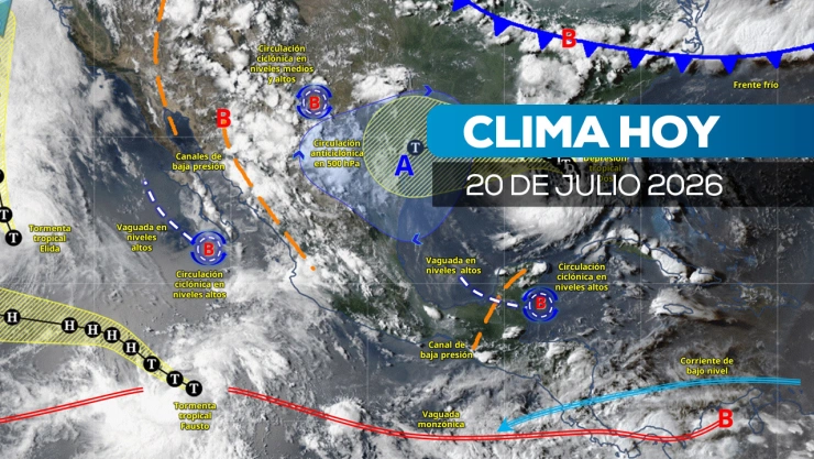 Clima HOY en México: estados con lluvias intensas, granizo y fuertes vientos este 20 de julio