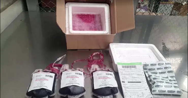 Esconden droga en bolsas de sangre