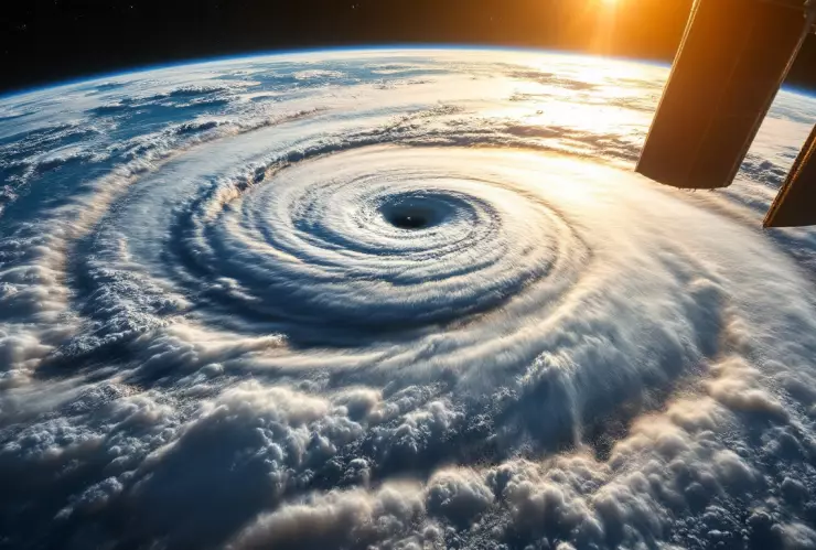 Huracán desde el espacio - Huracanes 2025