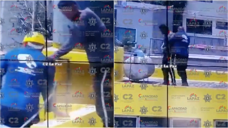 VIDEO: Policía se disfraza de obrero para impedir un suicidio