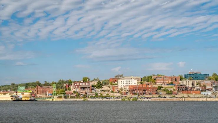 Alton desde el río Mississippi.
