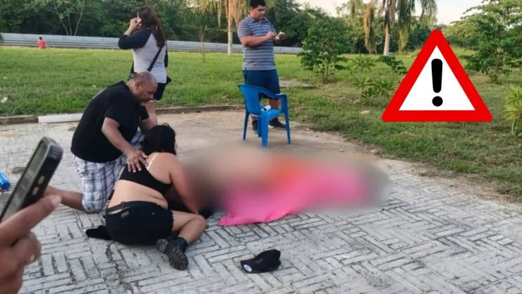 La emergencia ocurrió mientras la familia hacía una parada para comer en una gasolinera
