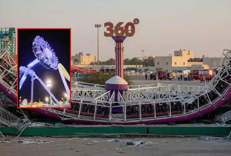 Desplome de juego mecánico en Arabia Saudita: niños sobreviven de milagro (VIDEO)