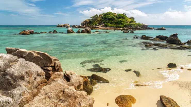 una vista de la isla paradisíaca que tiene Miami en Florida