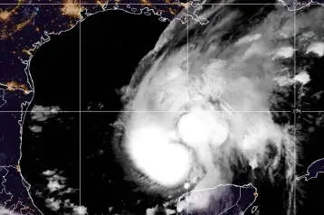 Huracán Isaías en el Golfo de México el 8 de octubre de 2026.