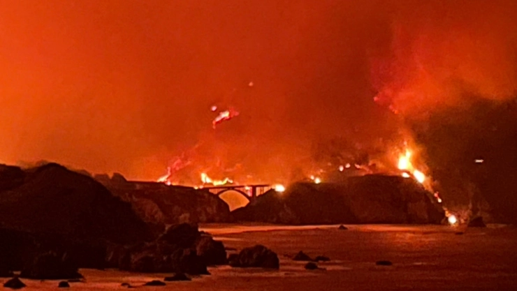 incendio forestal carretera california