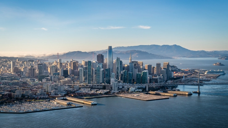 una vista aérea de la ciudad de San Francisco en California