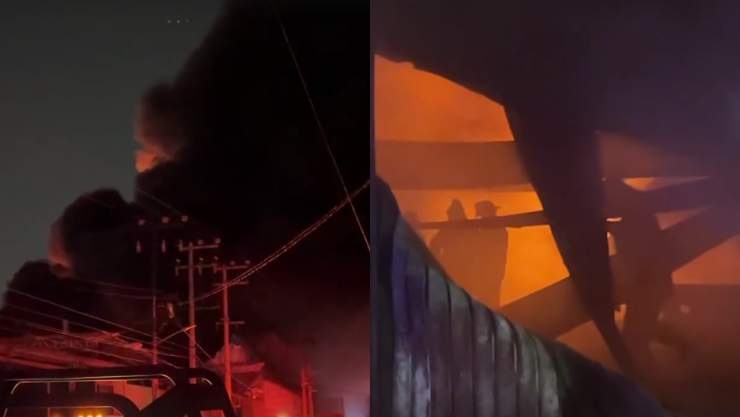 Noche de fuego en Xalostoc: Arde fábrica de pegamentos en Ecatepec