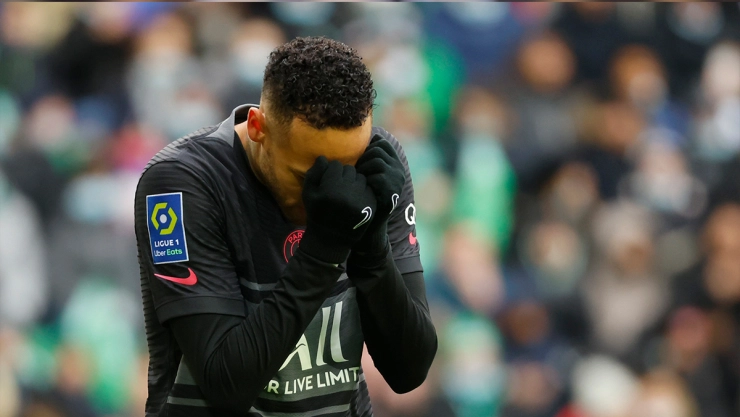 Neymar lesionado con el PSG