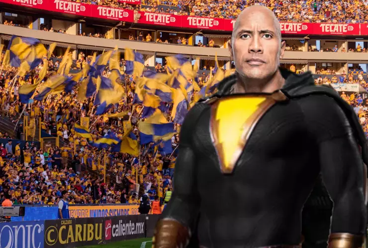 Afición de Tigres en el Volcán - The Rock como Black Adam