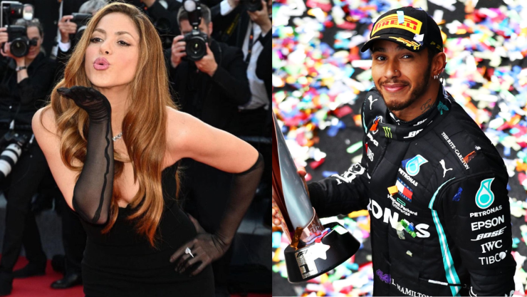 Shakira y Lewis Hamilton