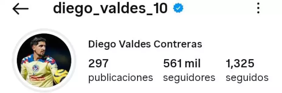 Instagram de Diego Valdes