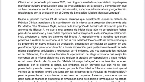 estudiantes medicina BUAP