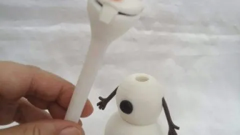 Ideas de Olaf de Frozen para decorar tus lapices de colores