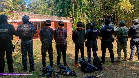 Enfrentamiento en Chiapas: Caen tres generadores de violencia con armas largas.