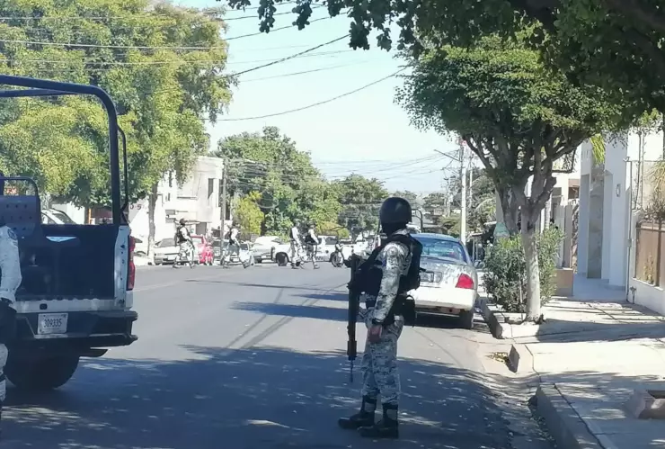 Operativo en la colonia Miguel Hidalgo, en Culiacán