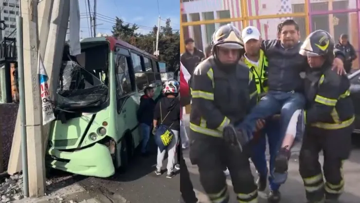CDMX: Camión choca en Álvaro Obregón y deja al menos 15 pasajeros lesionados
