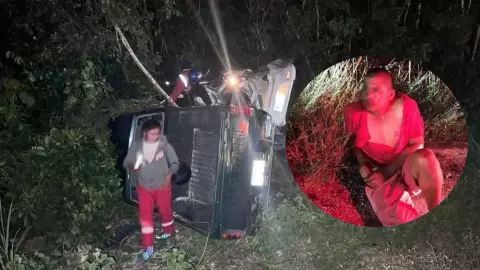 conductor ebrio provoca accident en arco vial en cancún.jpg