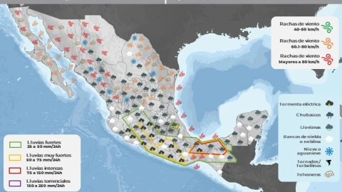 Clima en México 22 de noviembre de 2023