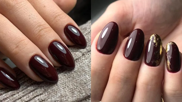Uñas color vino