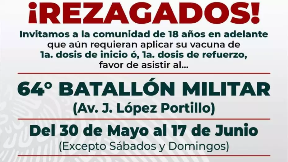 Anuncian jornada de vacunación para rezagados en Cancún