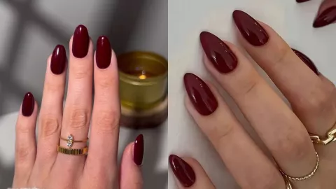 17 modelos de uñas acrílicas guindas: se verán elegantes y hermosas en cortas o largas.