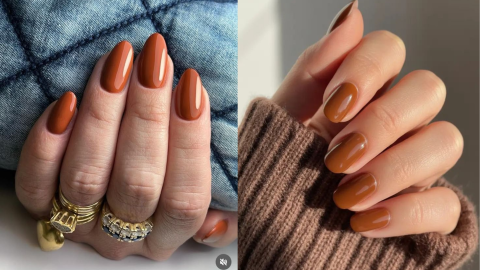 Diseño de uñas caramelo