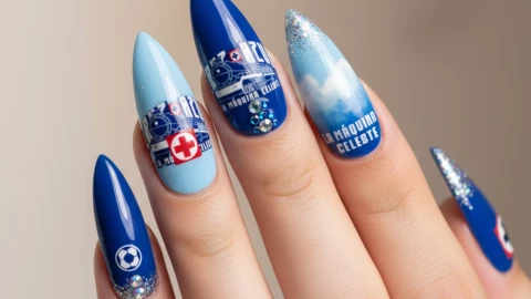 4 modelos de uñas de Cruz Azul