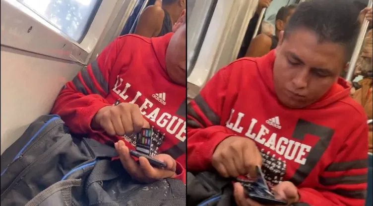 Metro CDMX: Graban a usuario haciendo líneas y consumiendo droga en un tren