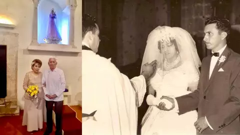 Pareja de abuelitos celebra boda de diamantes, en Yucatán (FOTOS)