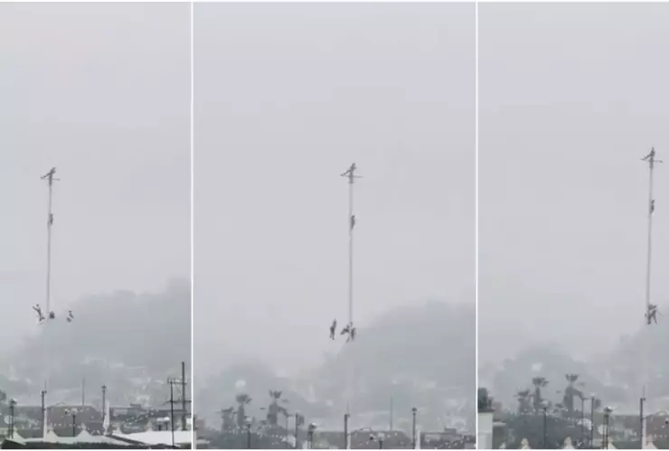 Voladores de Papantla sufren accidente durante danza en Veracruz