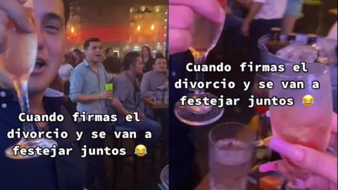 Ex pareja celebra su divorcio.png