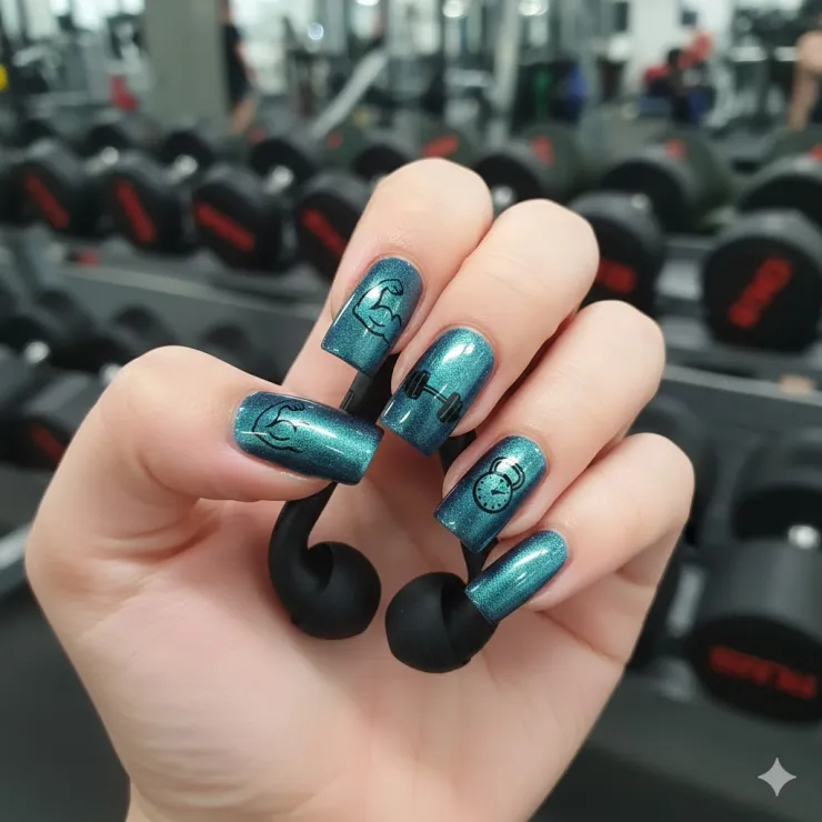 8 diseños de uñas de gimnasio que te volverán loca: son dibujos hermosos y quedan en cortas o largas