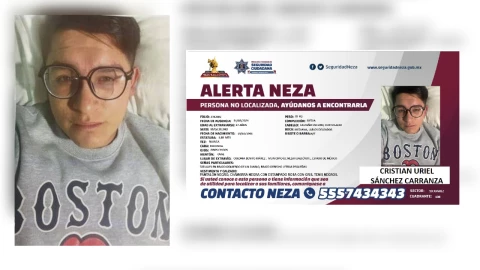 Cristian Uriel Sánchez Carranza fue visto por última vez en Nezahualcóyotl.