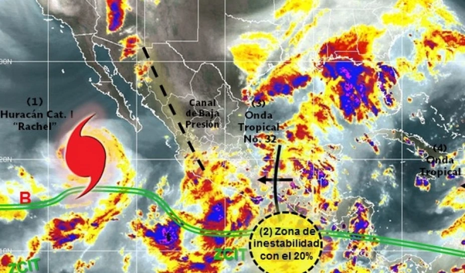 Rachel alcanza vientos de 140 kilómetros por hora