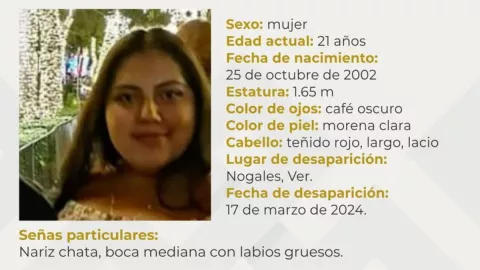 Desaparecida en Nogales