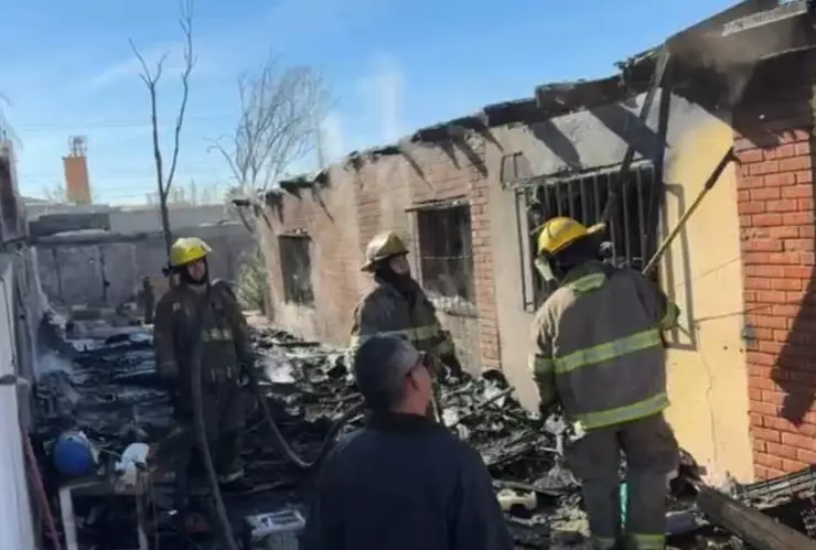 Incendio en la colonia La Cuesta