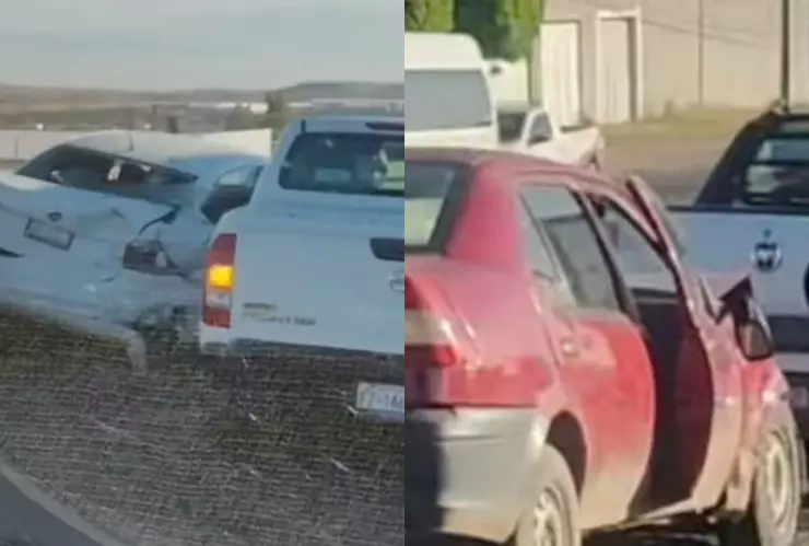Doble accidente con cuatro vehículos involucrados causa caos vial en la Silao-Irapuato, hoy jueves 11 de diciembre.jpg