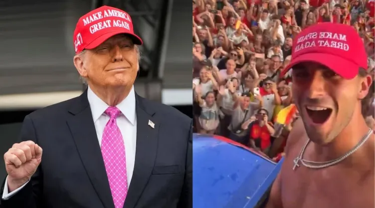 Ferran Torres usa gorra inspirada en lema de Donald Trump
