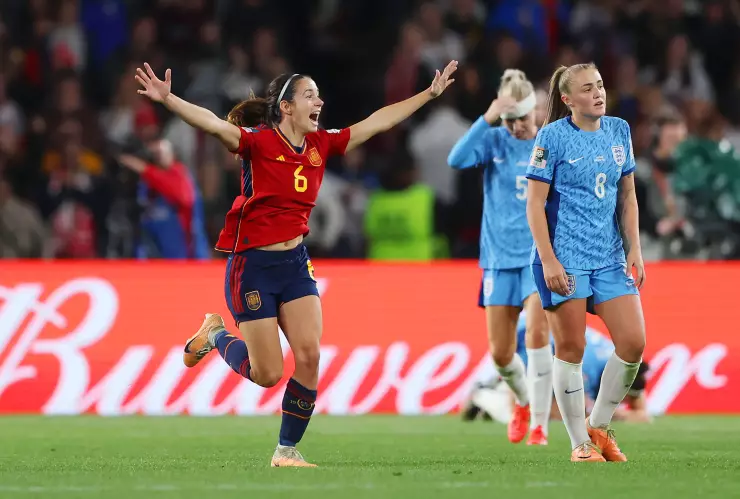 Aitana Bonmatí festeja gol de España en la final del Mundial