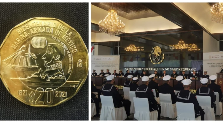 moneda bicentenario Armada de México