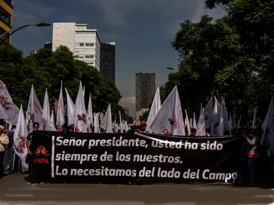 Campesinos protesta vs AMLO